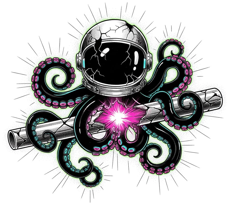 Glow neon blackwork concept generated by InkFactory
