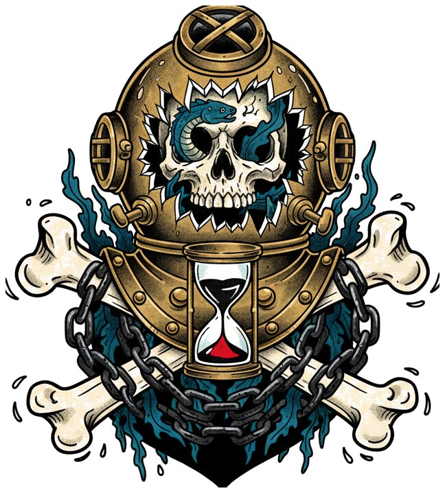 Skulls and bones memento mori concept generated by InkFactory